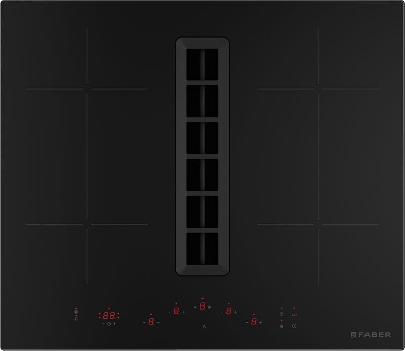 Immagine Prodotto - PIANO ASPIRANTE GALILEO SLIM RING F600 - in colore vetro nero - codice prodotto 340.0731.891 - nella misura 60x50 cm - tipologia piano aspirante