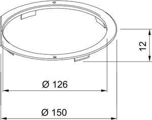 Dessin technique - FLANGES 2FR - code produit 112.0157.309 - type de produit accessoires - catégorie produit hotte