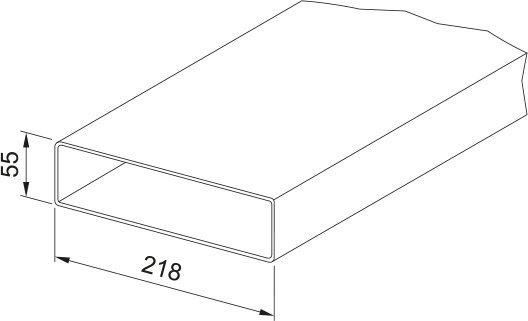 Disegno Tecnico - KIT TUBO L=1000 T-VRO 125 NBR - in colore bianco - codice prodotto 112.0752.644 - categoria prodotto accessori