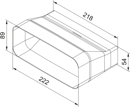 Disegno Tecnico - Kit adattatore F-TOP NBR - in colore bianco - codice prodotto 112.0752.647 - categoria prodotto accessori